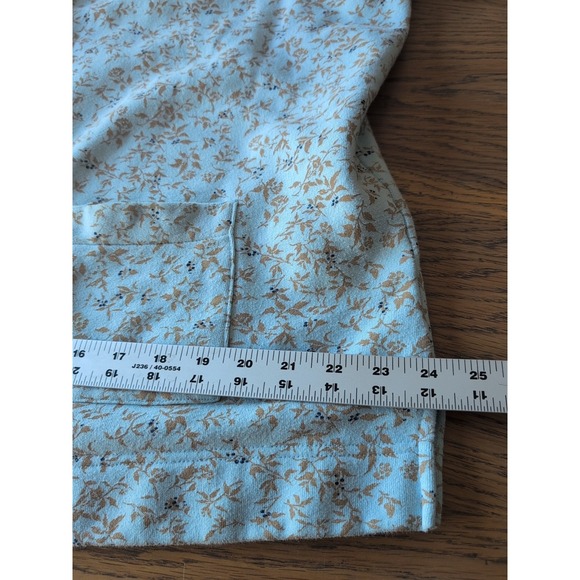 Classic Elements Long Sleeve Sweatshirt Pearl Snap Powder Blue Plus Sz 16-18W - Picture 5 of 7